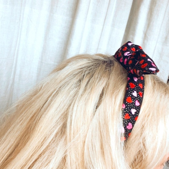 HANDMADE Heart Bow Tie Headband - Picture 9 of 14